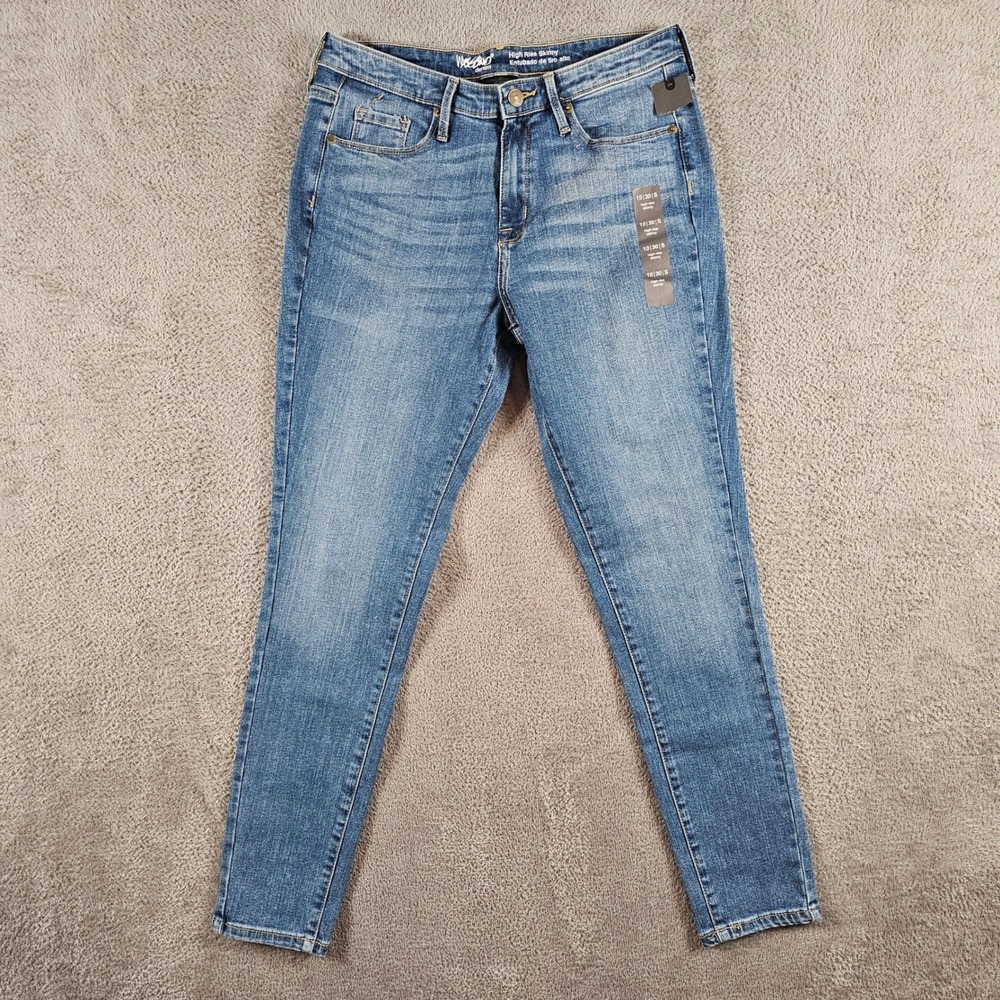 Mossimo High Rise Skinny Jeans Womens 10/30S Medium Wash Power Stretch Denim